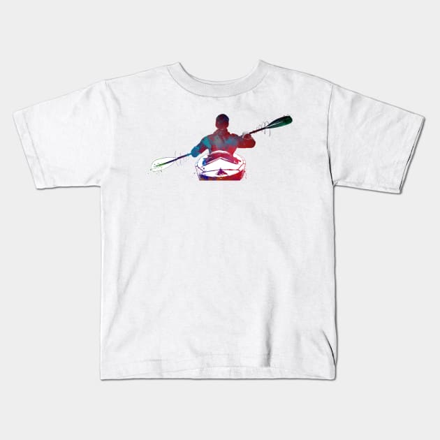 canoeing sport art #canoeing Kids T-Shirt by JBJart